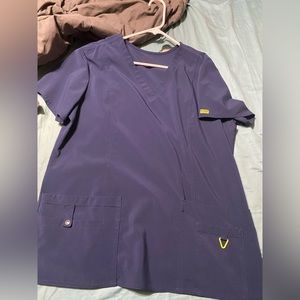 Activate by med couture navy scrub top